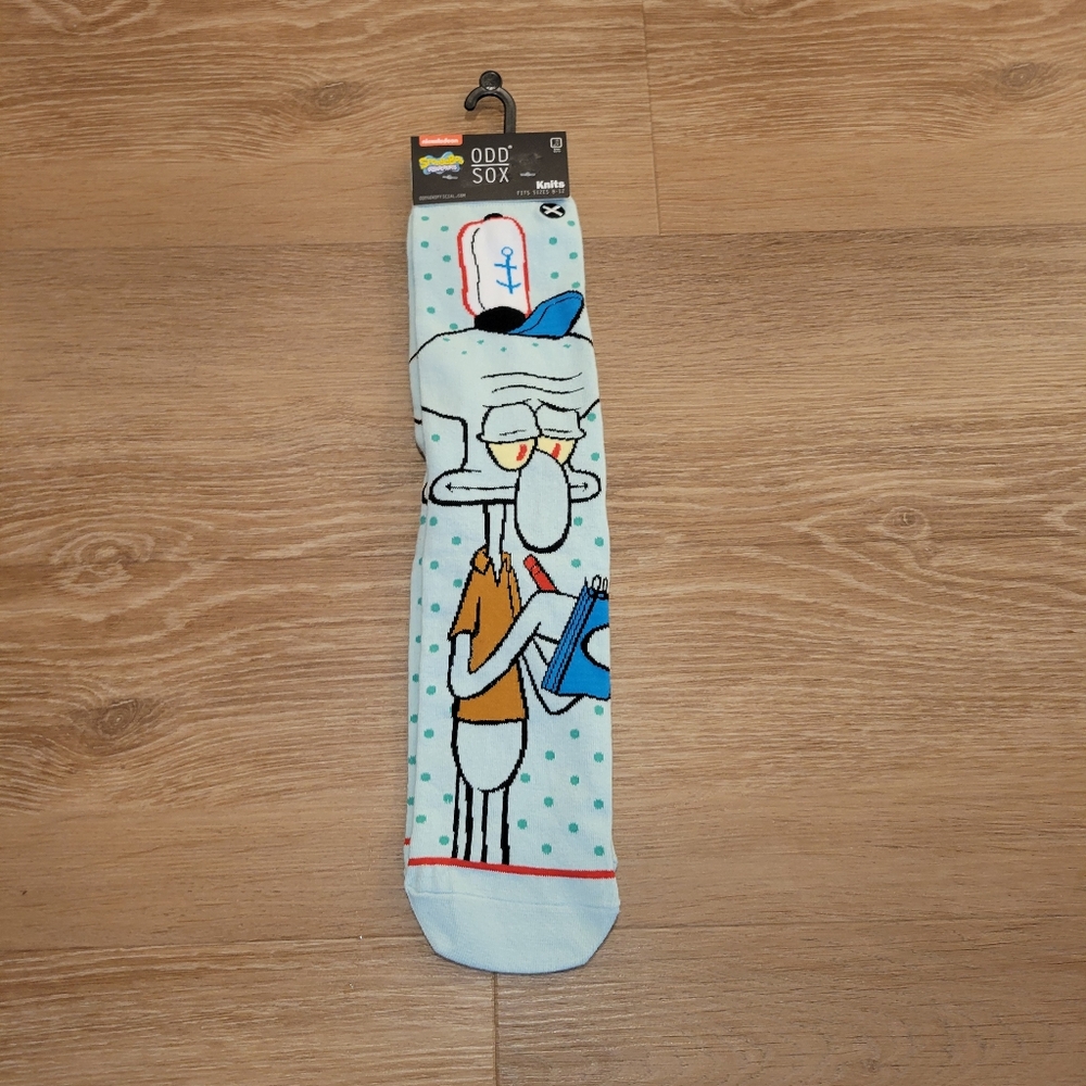 Odd Sox Men's Crew Socks Squidward Spongebob Mens Sizes 8 - 12 New